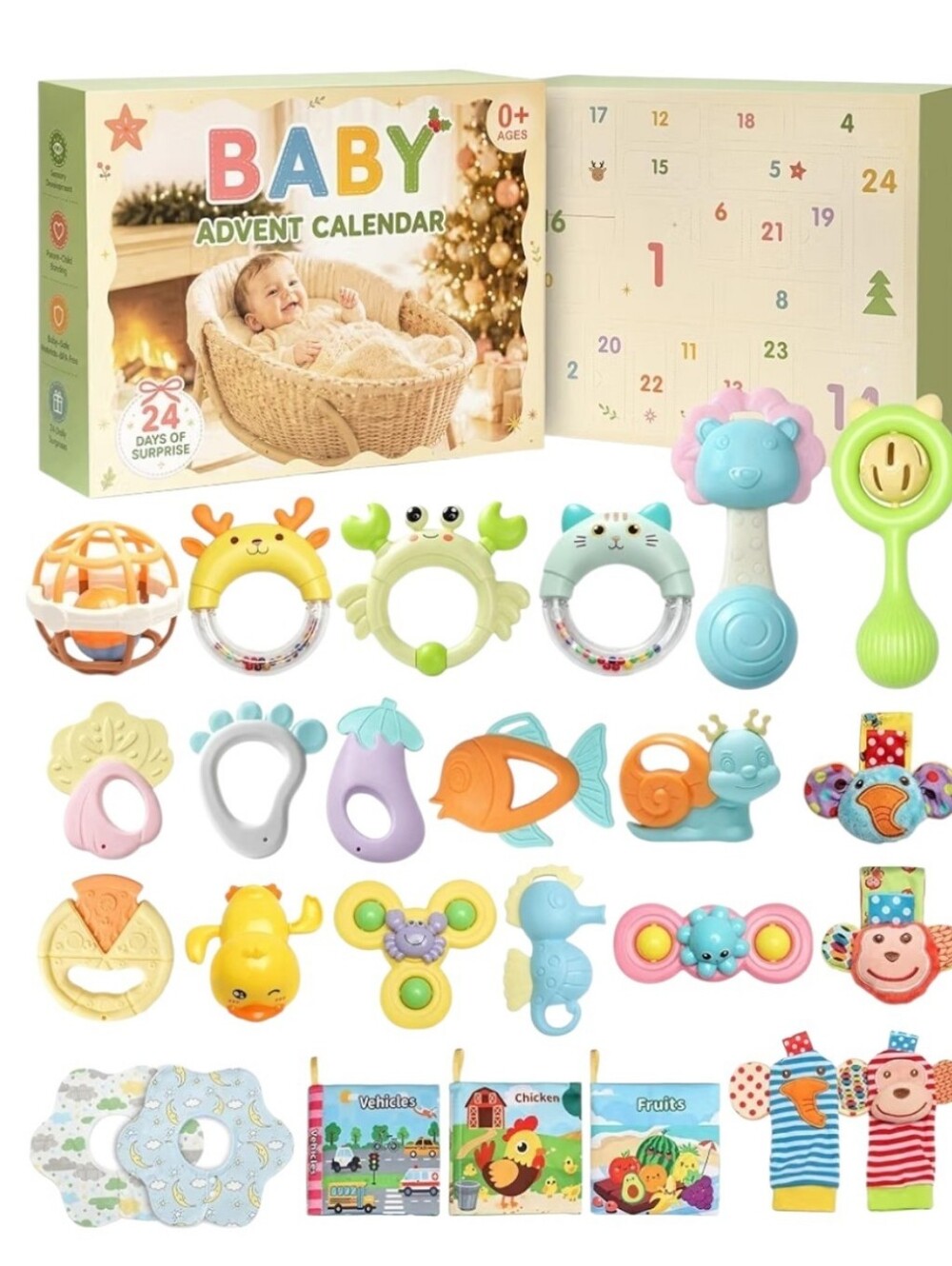 Baby Advent Calendar 24-Piece Toy Set